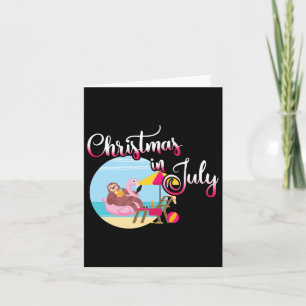 Weihnachten im Juli - Lazy Sloth auf Flamingo Floa Karte