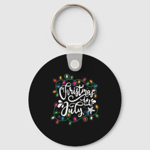 Weihnachten im Juli Lichter Lustiges Sommer Xmas M Schlüsselanhänger