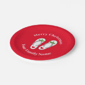 Weihnachten im Juli lustige Sandaletten mit heilig Pappteller (Schrägansicht)