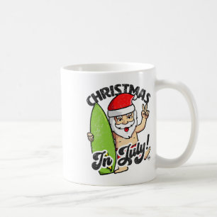 Weihnachten im Juli Lustiger Santa Claus Grafik So Kaffeetasse