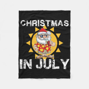 Weihnachten im Juli Lustiger Santa im hawaiianisch Fleecedecke