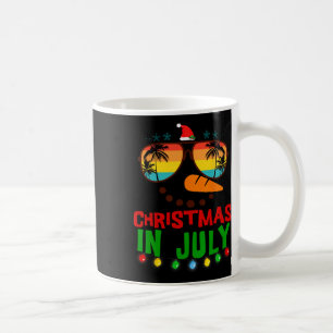 Weihnachten im Juli Lustiger Schneemann Strand Som Kaffeetasse