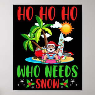 Weihnachten im Juli Lustiger Sommer Ho Ho Ho Wer b Poster