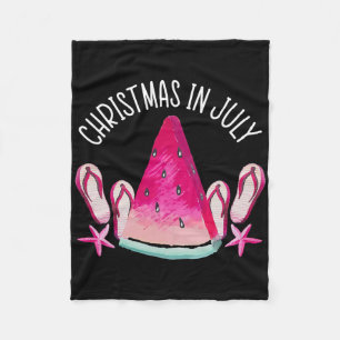 Weihnachten im Juli Lustiger Sommerurlaub Tropisch Fleecedecke