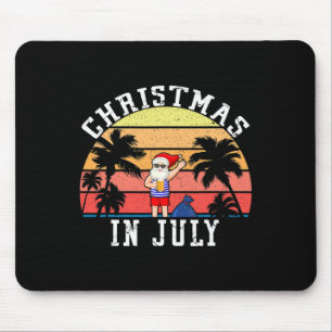 Weihnachten im Juli Lustiger Vintage-Santa-Sommers Mousepad
