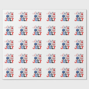 Weihnachten im Juli Lustiger Weihnachtsmann Xmas 4 Geschenkpapier