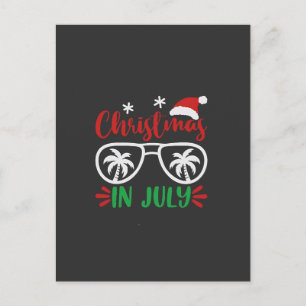 Weihnachten im Juli Lustiges Xmas Santa Urlaub Som Einladungspostkarte