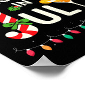 Weihnachten im Juli mit Candy Cane für den Sommer Poster (Ecke)