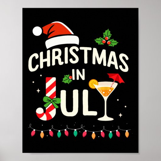 Weihnachten im Juli mit Candy Cane für den Sommer Poster (Vorne)