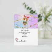 Weihnachten im Juli mit dem Hund-Weihnachtsmann Postkarte (Stehend Vorderseite)