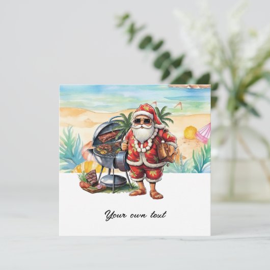 Weihnachten im Juli mit dem Weihnachtsmann am Stra (Stehend Vorderseite)