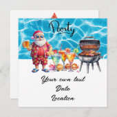 Weihnachten im Juli mit dem Weihnachtsmann am Stra Einladung (Vorne/Hinten)