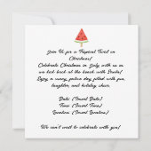 Weihnachten im Juli mit dem Weihnachtsmann am Stra Einladung (Rückseite)