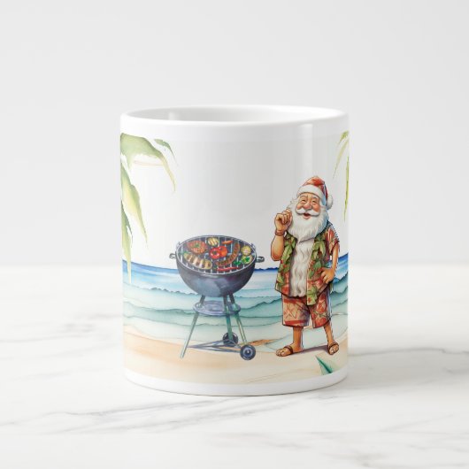 Weihnachten im Juli mit dem Weihnachtsmann am Stra Jumbo-Tasse (Vorderseite)
