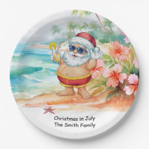 Weihnachten im Juli mit dem WEIHNACHTSMANN am Stra Pappteller