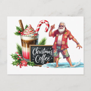 Weihnachten im Juli mit dem WEIHNACHTSMANN am Stra Postkarte