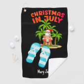 Weihnachten im Juli mit dem Weihnachtsmann Golfhandtuch (Insitu)