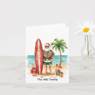 Weihnachten im Juli mit dem WEIHNACHTSMANN surfen Karte