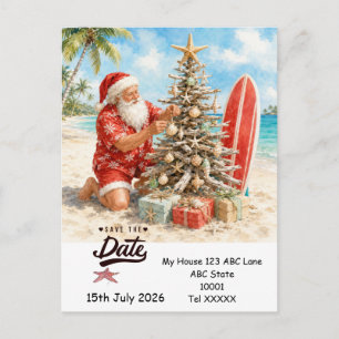 Weihnachten im Juli mit dem WEIHNACHTSMANN Termin  Postkarte