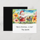 Weihnachten im Juli mit der Weihnachtskarte am Str (Vorne/Hinten)