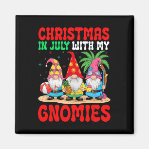 Weihnachten im Juli mit meinen Gnomen Feierliche S Magnet