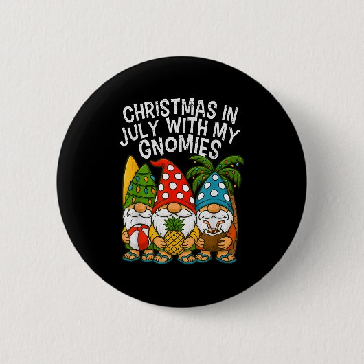 Weihnachten im Juli mit meinen Gnomen Sommer Vac Button (Vorderseite)