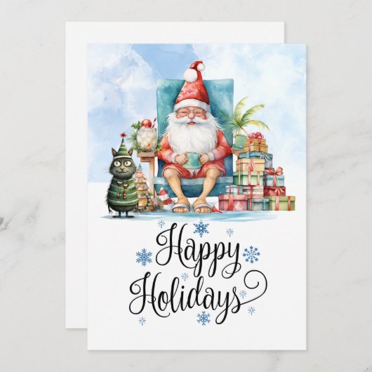 Weihnachten im Juli mit SANTA CLAUS am Strand (Vorne/Hinten)