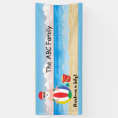 Weihnachten im Juli mit SANTA CLAUS Banner (Vertikal)