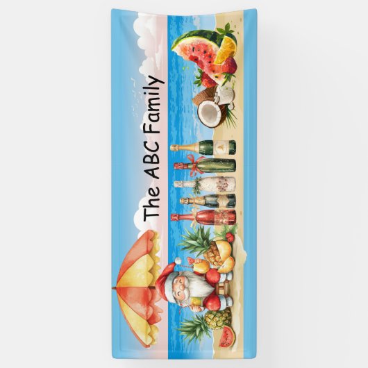 Weihnachten im Juli mit SANTA CLAUS Banner (Vertikal)