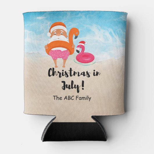 Weihnachten im Juli mit SANTA CLAUS Dosenkühler (Vorderseite)