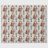 Weihnachten im Juli mit SANTA CLAUS Geschenkpapier (Flach)