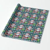 Weihnachten im Juli mit SANTA CLAUS Geschenkpapier (Ungerollt)