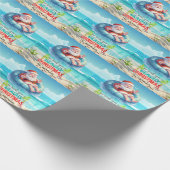 Weihnachten im Juli mit SANTA CLAUS Geschenkpapier (Ecke)