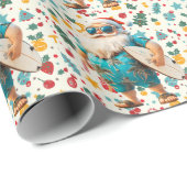 Weihnachten im Juli mit SANTA CLAUS Geschenkpapier (Rolleneckpunkt)