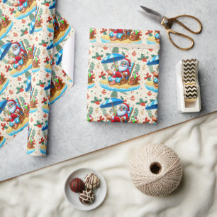 Weihnachten im Juli mit SANTA CLAUS Geschenkpapier