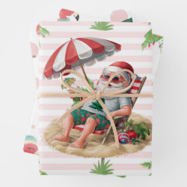 Weihnachten im Juli mit SANTA CLAUS Geschenkpapier Set