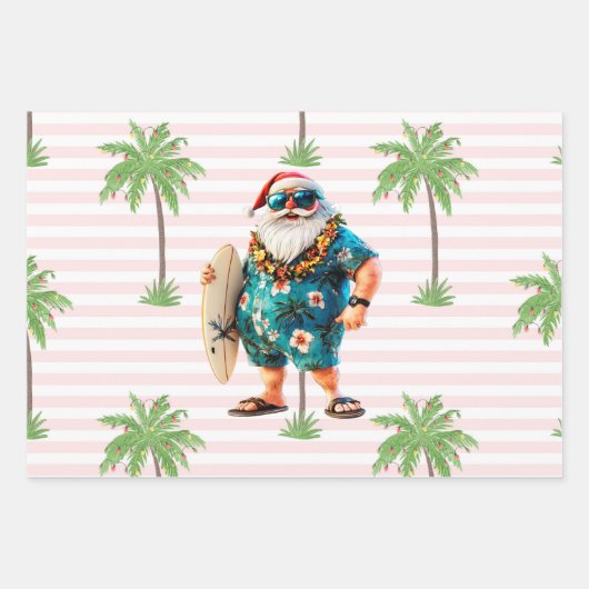 Weihnachten im Juli mit SANTA CLAUS Geschenkpapier Set (Vorderseite)