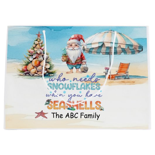 Weihnachten im Juli mit SANTA CLAUS Große Geschenktüte (Vorderseite)