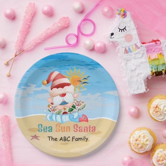 Weihnachten im Juli mit SANTA CLAUS Pappteller (Party)