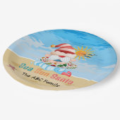 Weihnachten im Juli mit SANTA CLAUS Pappteller (Schrägansicht)