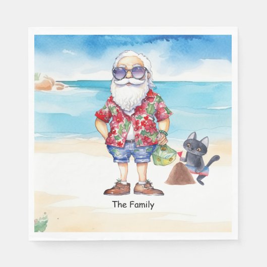 Weihnachten im Juli mit SANTA CLAUS Serviette (Vorderseite)