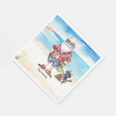 Weihnachten im Juli mit SANTA CLAUS Serviette (Ecke)