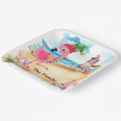 Weihnachten im Juli mit SANTA flamingo Pappteller (Gewinkelt)