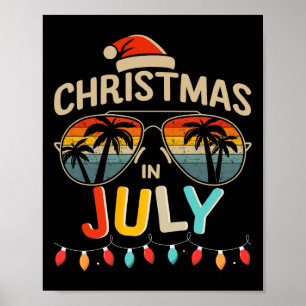 Weihnachten im Juli mit Vintage-Sonnenbrillen für Poster