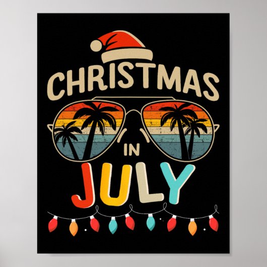 Weihnachten im Juli mit Vintagen Sommersonnenschir Poster (Vorne)