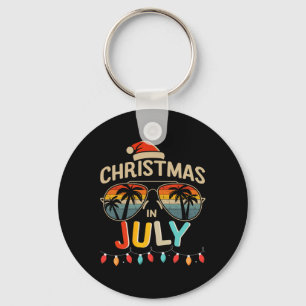 Weihnachten im Juli mit Vintagen Sommersonnenschir Schlüsselanhänger