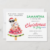 Weihnachten im Juli Naughty oder Nice Kleinkind Ge Einladung (Vorderseite)