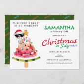 Weihnachten im Juli Naughty oder Nice Kleinkind Ge Einladung (Vorne/Hinten)