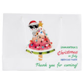 Weihnachten im Juli Naughty oder Nice Kleinkind Ge Große Geschenktüte (Rückseite)