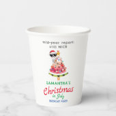 Weihnachten im Juli Naughty oder Nice Kleinkind Ge Pappbecher (Rückseite)